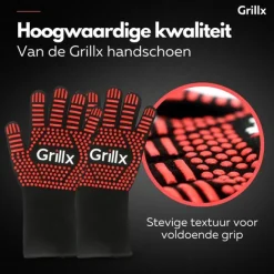 GrillX BBQ Handschoenen / Ovenhandschoenen - Extra Grip - 2 Stuks