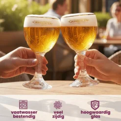 Grimbergen Bierglazen op Voet - 250 ml - 6 stuks