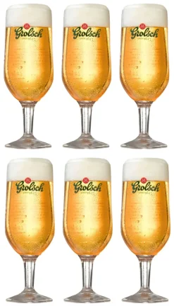 Grolsch Bierglazen op Voet Classic - 250 ml - 6 stuks
