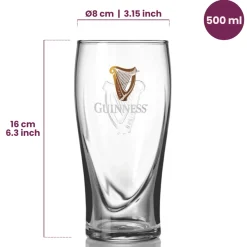 Guinness Bierglazen Pint 500 ml - 2 Stuks