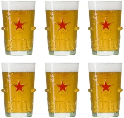 Heineken Bierglazen Silver - 250 ml - 6 stuks