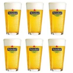 Heineken Bierglazen Vaasje - 250 ml - 6 stuks