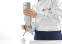 Hendi Slagroomspuit RVS 1 Liter + Slagroompatronen 10 Stuks