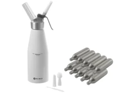 Hendi Slagroomspuit Wit 950 ml + Slagroompatronen 10 stuks