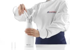 Hendi Slagroomspuit Wit 950 ml + Slagroompatronen 10 stuks