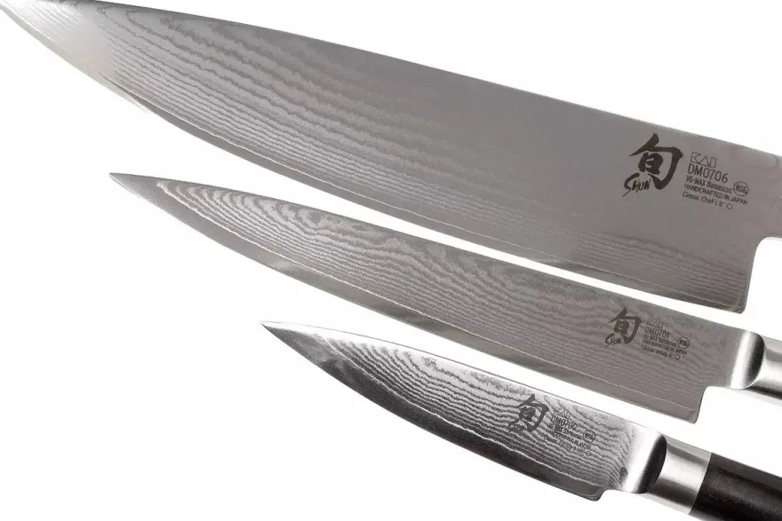 Kai Messenset Shun Classic - 32 lagen damaststaal - (Officemes + Universeel Mes + Koksmes) 3-delig - DMS-300