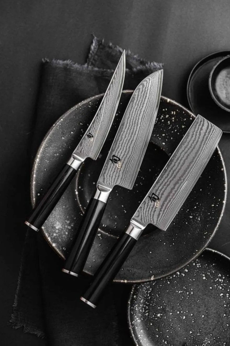 Kai Messenset Shun Classic - 32 lagen damaststaal - (Officemes + Universeel Mes + Koksmes) 3-delig - DMS-300