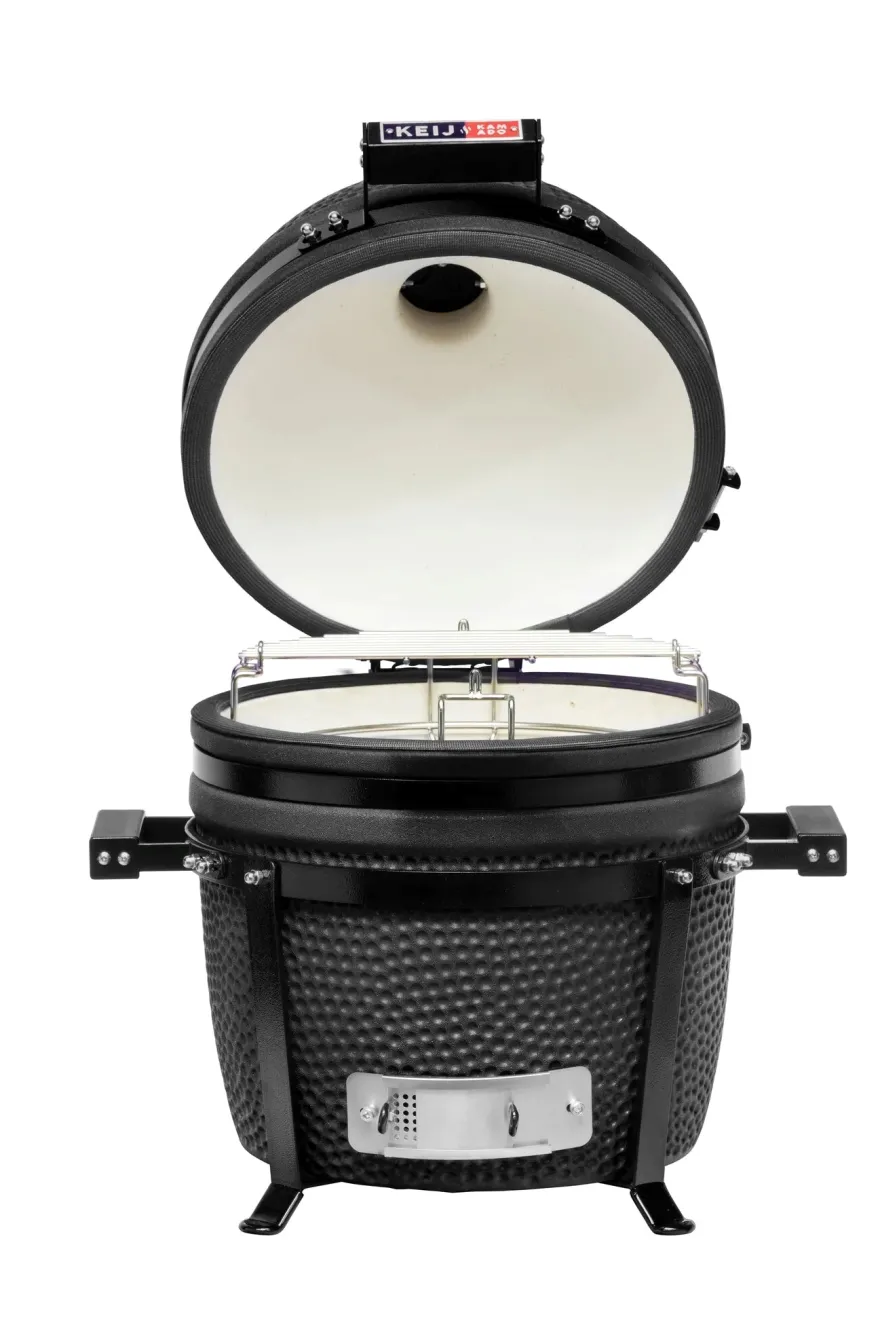 Keij Kamado BBQ Startersset - Legend Compact Black 15 inch - met Houtskool, Aanmaakwokkels & Kolenmand