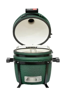 Keij Kamado BBQ Startersset - Legend Compact Green 15 inch - met Houtskool, Aanmaakwokkels & Kolenmand