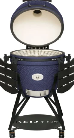 Keij Kamado BBQ Startersset - Legend XL Blue 23 inch - met Houtskool, Aanmaakwokkels & Kolenmand