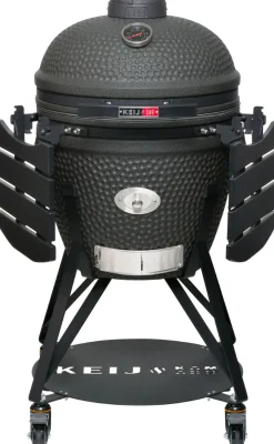 Keij Kamado BBQ Startersset - Legend Large Black 21 inch - met Houtskool, Aanmaakwokkels & Kolenmand