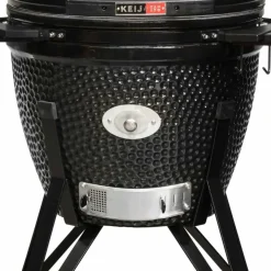 Keij Kamado BBQ Startersset - Pro Large Black 21 inch - met Houtskool, Aanmaakwokkels & Kolenmand