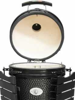 Keij Kamado BBQ Startersset - Pro Large Black 21 inch - met Houtskool, Aanmaakwokkels & Kolenmand