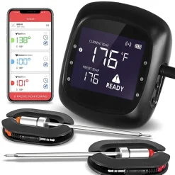Keij Kamado BBQ Vleesthermometer Bluetooth - 2 probes - 6 poorten