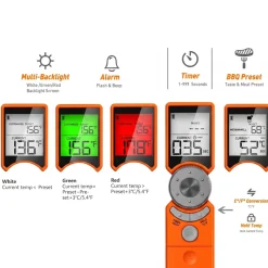 Keij Kamado Digitale BBQ Vleesthermometer - Supersnel - Waterdicht
