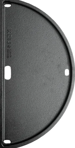 Keij Kamado Halve Maan Grillplaat / Plancha Compact - Geëmailleerd Gietijzer - 2-zijdig - 33 cm - voor 15 inch Kamado's - Universeel