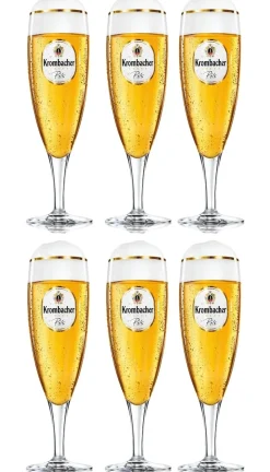 Krombacher Bierglazen op Voet 300 ml - 6 stuks