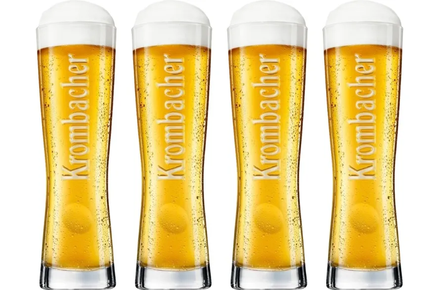 Krombacher Bierglazen Star Cup 250 ml - 4 stuks