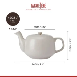 La Cafetière Theepot Classic Latte - Aardewerk - 1.2 liter