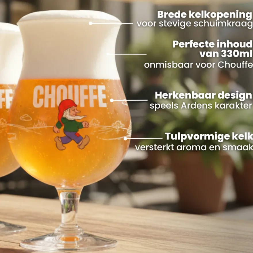 La Chouffe Bierglazen 250 ml - 2 stuks