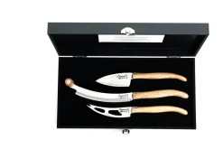 Laguiole Style de Vie Kaasmessenset Luxury Line Eikenhout Stonewash - 3 stuks