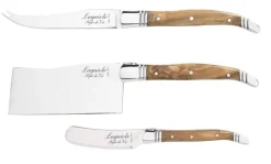 Laguiole Style De Vie Luxury Line Kaasmessen Olijfhout 3 - delig