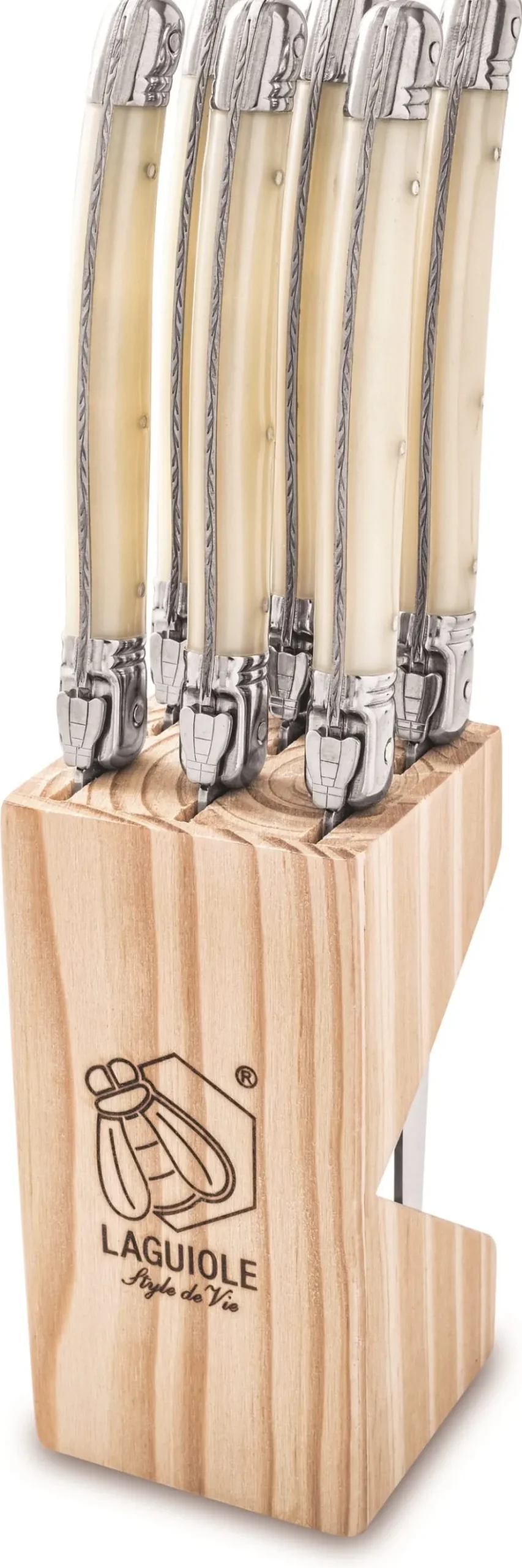 Laguiole Style de Vie Steakmessen Premium Line Parelmoer - 6 stuks