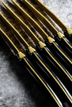 Laguiole Style de Vie Steakmessen Prestige Line Goud - 6 stuks