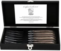 Laguiole Style de Vie Steakvorken Luxury Line Olijfhout - 6 stuks
