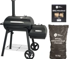 Landmann BBQ / Smoker Startersset Vinson 200 - met Houtskool & Aanmaakwokkels