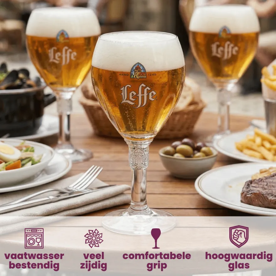 Leffe Bierglazen 330 ml - 6 Stuks