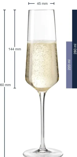 Leonardo Champagneglazen - Flutes - Puccini - 280 ml - 6 stuks