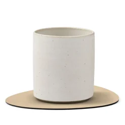 LIND DNA Onderzetters Nupo - Leer - Brown / Sand - dubbelzijdig - 13 x 11 cm - 4 Stuks