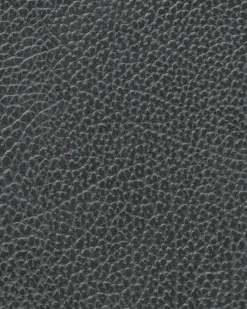 LIND DNA Placemats Hippo - Leer - Black Anthracite - Curved - Afwasbaar - 44 x 37 cm - 2 Stuks