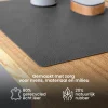 LIND DNA Placemats Hippo - Leer - Anthracite Grey - Afwasbaar - 45 x 35 cm - 2 Stuks