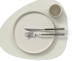 LIND DNA Placemats Nupo - Leer - Linen - Curved - Afwasbaar - 44 x 37 cm - 2 Stuks