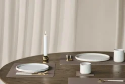 LIND DNA Placemats Nupo - Leer - Truffle - Afwasbaar - 45 x 35 cm - 2 Stuks
