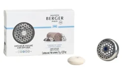 Maison Berger Autoparfum / Autodiffuser Silver - Cotton Caress - Met Navulling