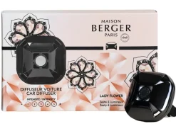 Maison Berger Autoparfum Diffuser Eternity Gun metal / Lady Flower - Met navulling