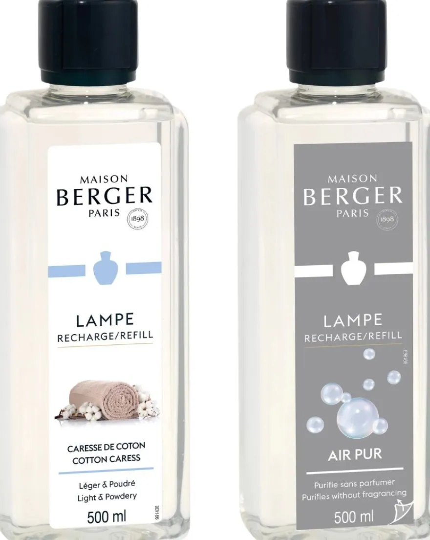 Maison Berger Navulling - voor geurbrander - So Neutral + Cotton Caress - 2 x 500 ml