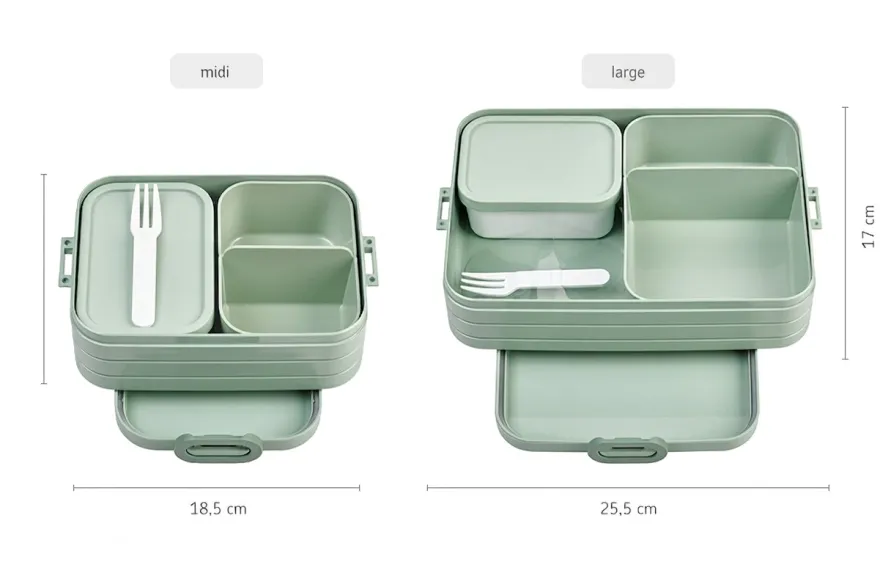 Mepal Broodtrommel / Lunchbox Take a Break Nordic Sage Large - met 2 Bentobakjes