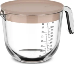 Mepal Glazen Maatbeker Chef It Chalk - met Deksel - 1 liter