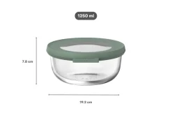 Mepal Glazen Vershoudbakje Cirqula Nordic Sage Rond - 1.25 liter