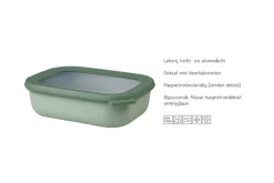 Mepal Vershoudbakjes Cirqula Nordic Black Rechthoekig 3-delig - 500 ml + 1 liter + 2 liter
