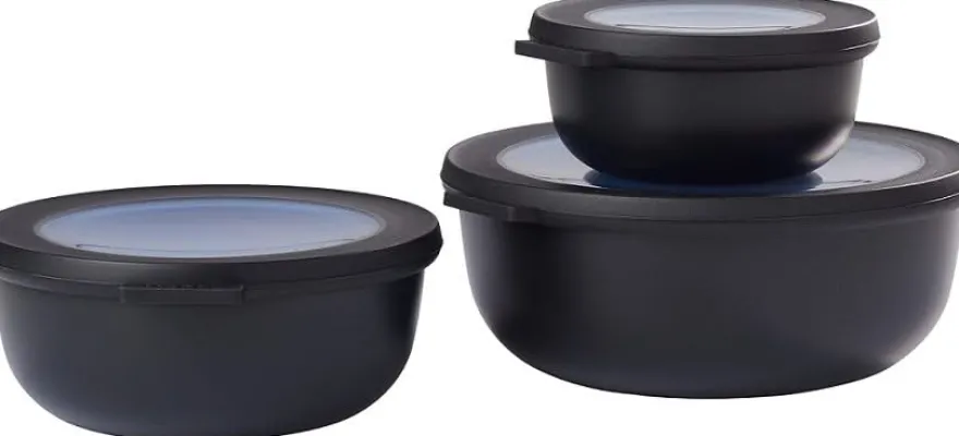 Mepal Vershoudbakjes Cirqula Nordic Black Rond 3-delig - 350 ml + 750 ml + 1.25 liter