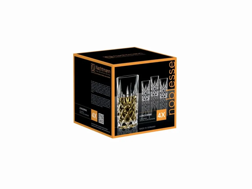 Nachtmann Longdrinkglazen Noblesse - 370 ml - 4 stuks