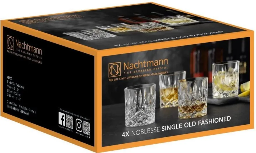 Nachtmann Noblesse Whiskey Glazen - 245 ml - 4 stuks