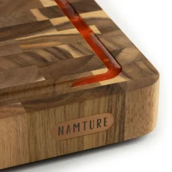 Namture Hakblok / Snijplank Acacia Kopshout Classic - 45 x 30 cm - Houten Bereidingsplank