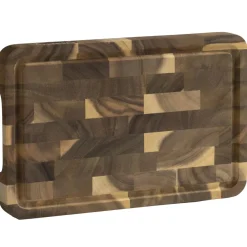 Namture Houten Snijplank Acacia Kopshout M - 28 x 18 cm - Houten Snij- en Bereidingsplank