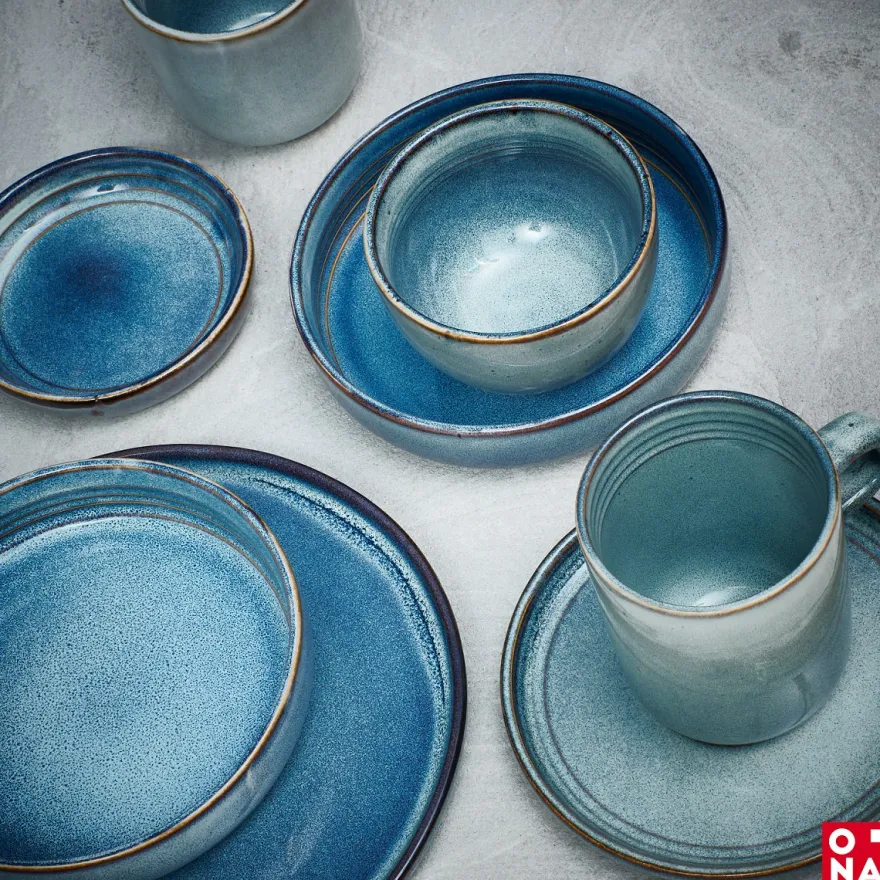 ONA Dinerborden Duna Blue ø 27 cm - 4 Stuks
